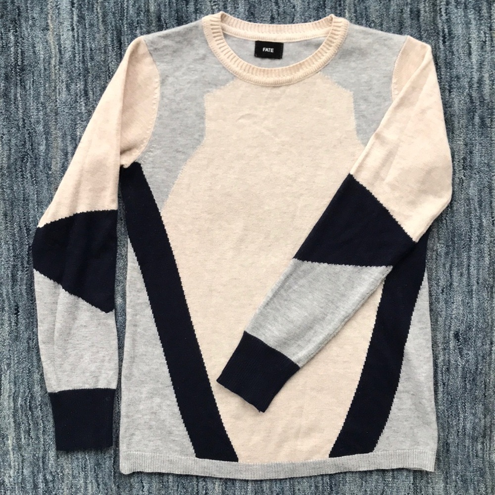 Color block, Wool sweater.